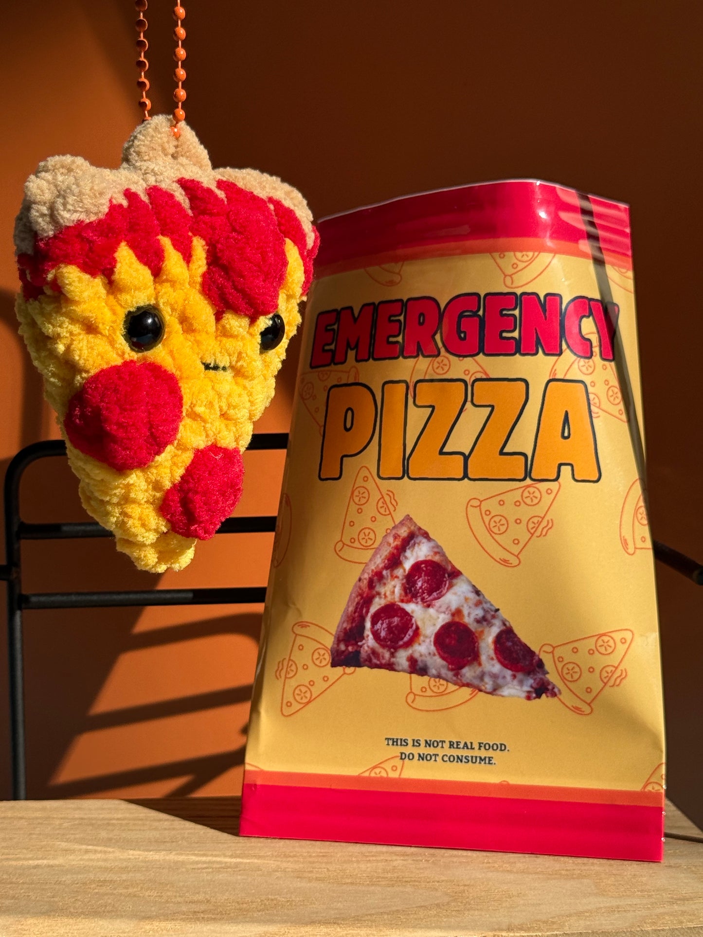 Emergency Pizza Keychain