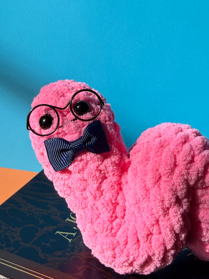 Pink BookWorm Plushie