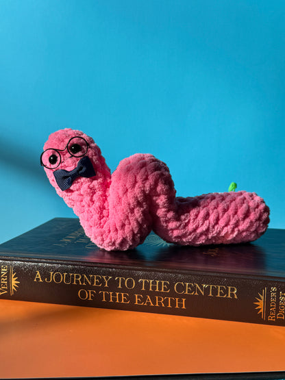 Pink BookWorm Plushie